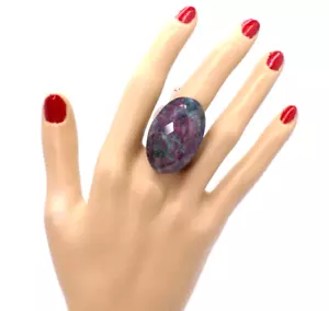 Colleen Lopez Ring Natural Ruby Zoisite Triplet Sterling Silver Size 5.75 $489 - Picture 1 of 9