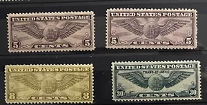 Scott #C12, C16-17, C24, problemi posta aerea globo alato, nuovo nuovo di zecca/lh, scv $32+ - Foto 1 di 1