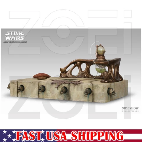 NIB Sideshow Star Wars Jabba's Throne Set Room Environment 12" Statue Figure A/P Cover