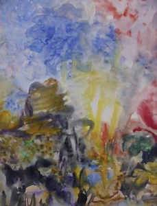Eduard Steiner (1907-1993) Kunstakademie München Mystische bunte Landschaft (63) - Picture 1 of 5