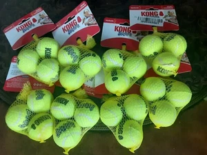 24 KONG Small Tennis Balls Air Dog/Puppy Squeakair Small Bulk Wholesale - Picture 1 of 2