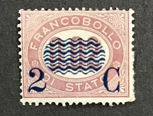 Italy 1878 VF MH Sc#37, 2c On 2c. Cv$180. (W37) - Bild 1 von 2