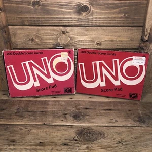 1978 Uno Score Pad 100 Double Score Cards For Uno Game In Original Box 2 Boxes - Picture 1 of 4