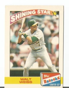 Walt Weiss 1989 Topps Bazooka SHINING STAR #22 OAKLAND ATHLETICS - Foto 1 di 1