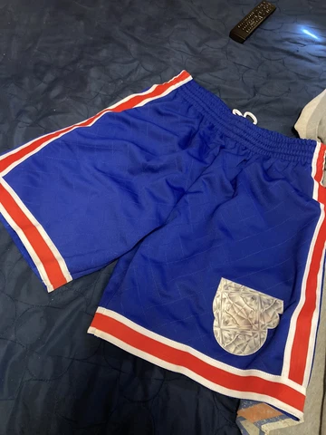 New Jersey Nets 1990’s Mitchell & Ness Swingman Basketball Shorts Men’s Size L Cover