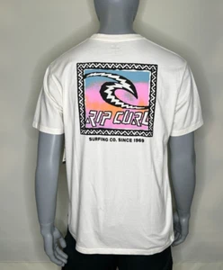 Rip Curl - Mens - T Shirt - Raw Energy Trad - Bone - Surf Clothing - Bild 1 von 7