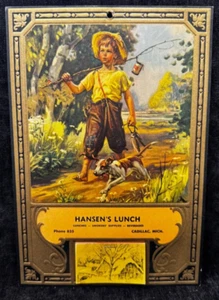 1941 Calendar "Hansen's Lunch" - Cadillac Mich., Embossed Artwork of Boy & Dog - Picture 1 of 3