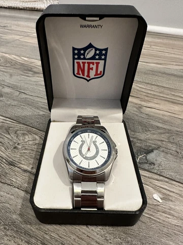 NEW Game Time Indianapolis Colts Mens Wristwatch Watch NFL Silver Gift Cover