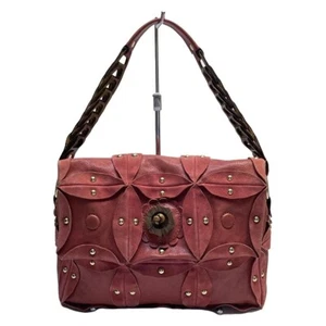 JAMIN PUECH - Red Leather Shoulder Bag JAPAN USED - Picture 1 of 8