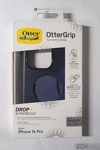 Coque bleue OtterBox OtterGrip Symmetry Series pour iPhone 14 Pro - Photo 1 sur 4