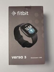Fitbit Versa 3 Smartwatch Aluminiumgehäuse Schwarz "wie neu"