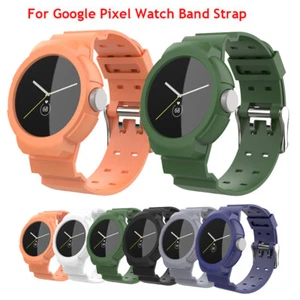 Sport TPU Watch Strap Shockproof Band w/ Bumper Case For Google Pixel Watch 1 - Picture 1 of 15