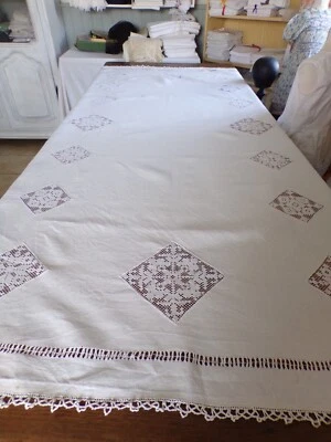 Dessus de  Table  en Lin 185 cm x 100 cm - Photo 1/4