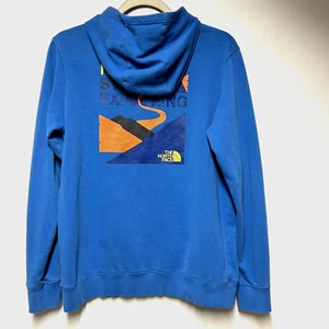 The North Face Boys XL 18/20 Never Stop Exploring Graphic Pullover Hoodie Blue - Picture 1 of 10