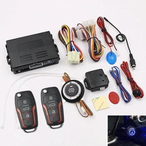 Car Alarm System Auto Security Keyless Entry Push Button Remote Engine Start Kit - Picture 1 of 12