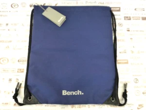 BENCH Gym Sports Bag Mens Pump Drawstring Blue Canvas Shoulder PE Swimming Bags - Picture 1 of 6