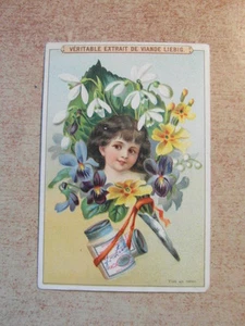 (PC) 1 x CHROMO LIEBIG S 444 (FR) ENFANT FLEUR FLOWERCHILD - Picture 1 of 2