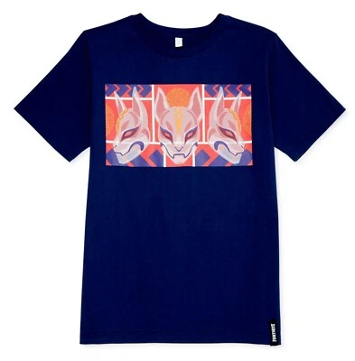 Camiseta gráfica manga corta Epic Games Boys Fortnite Kitty Mask - Nueva con etiquetas Foto 1 de 3