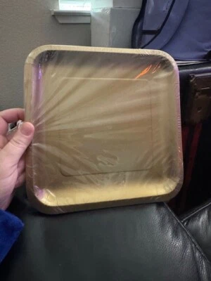 Glittering Gold 18ct. Paper 9-1/8" Dinner Plates Party Supply Tableware New!!! - Image 1 of 2