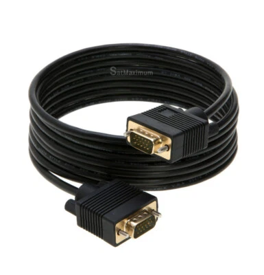 VGA/SVGA 25FT Cable Male to Male Monitor TV Video Wire 15 PIN Cord - Image 1 of 4