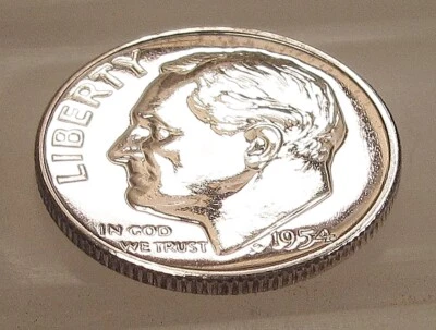 1954 Gem  Proof  "EYE CANDY" Dime 90%SILVER Blazing Mirrored Surfaces #912 ~ 13 - Image 1 of 2