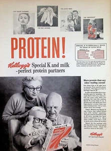 VINTAGE 1950s Print Ad ~ Kellogg's Special K Cereal ~ Protein! - Picture 1 of 1