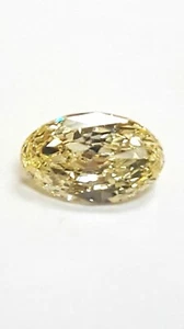 1,01 kt ovale Form loser Diamant Fancy gelbe Farbe VS2 Reinheit Verlobungsring - Bild 1 von 1