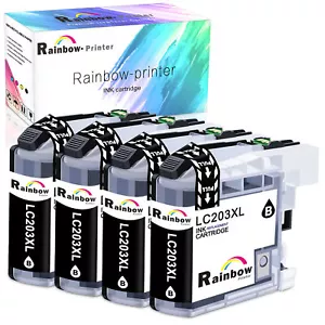 4 PACK Ink cartridge for Brother LC203 MFC-J460DW MFC-J680DW MFC-J4420DW MFC-J - Picture 1 of 5