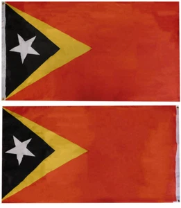 3x5 East Timor Leste Double Sided Nylon Polyester Flag 5x3 Banner Brass Grommets - Picture 1 of 5
