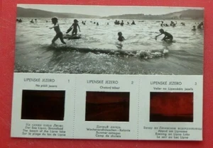 Postal y 3 extensiones de colores Lipenske Jezero Lipno Lake 1966 CSSR - Imagen 1 de 2