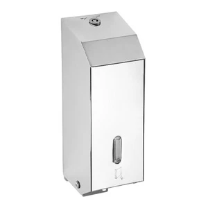 Dispensador de jabón BEO acero inoxidable mate 1100 ml para baño y cocina >> para perforar - Imagen 1 de 6