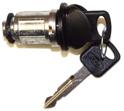 NEW FORD MERCURY OEM IGNITION SWITCH LOCK CYLINDER W/2 FORD OVAL LOGO KEYS - Image 1 of 2