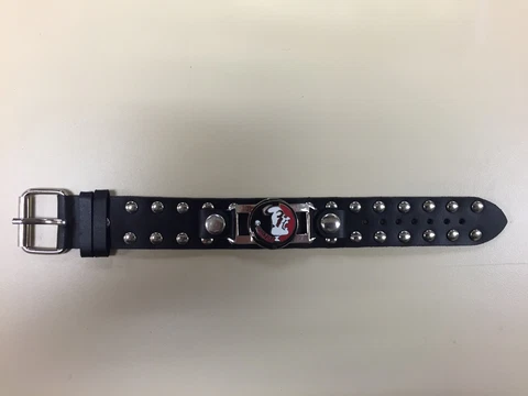 Florida State Seminoles Wristband Bracelet Leather Studded Cover