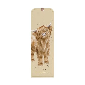 Wrendale Highland Cow Bookmark - 50 x 150 mm Scottish Highlander Book Mark - Foto 1 di 1