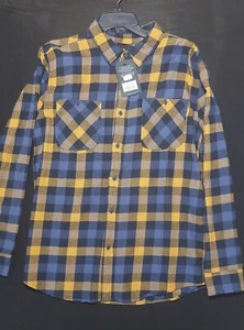 Junk Food Clothing Men's Outer Space Morris Button-Up Flannel Shirt Size L NWT - Picture 1 of 4