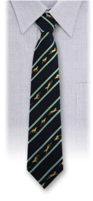 COLORATA / Corbata Guepardo Rayas Azul Marino / De Japón Foto 1 de 4