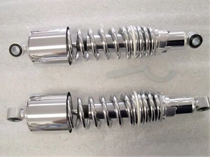 Suzuki GS850 GS1000 GS1100 12.75" Chrome Dual Spring Shocks - Picture 1 of 1