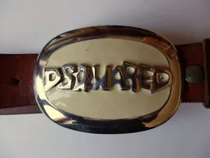 DSQUARED vecchia cintura cuoio leather belt vintage - Foto 1 di 5