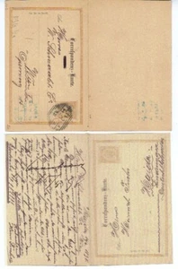 Österreich, 1898, Corresp.karte mit Antwortteil,eingedr. 2Kreuzer Frankatur - Bild 1 von 1