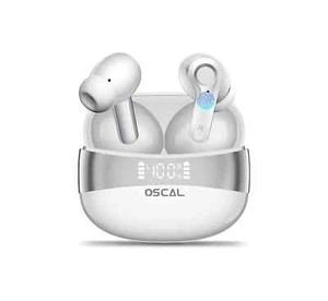 HiBuds 6 Oscal White Bluetooth Kopfhörer Rauschunterdrückung mit Display Akku - Bild 1 von 1