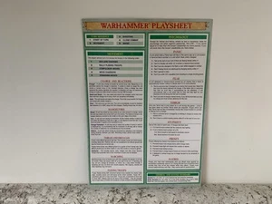Games Workshop Warhammer Fantasy Playsheet Replacement Part EUC 5th Edition? - Picture 1 of 2