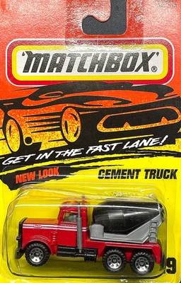 Matchbox #19 - 1995 Red & Black Cement Truck On Card - Image 1 of 2