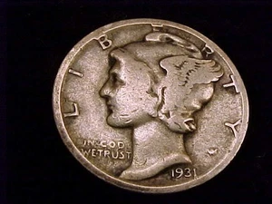 1931-D Mercury Dime, Good Grade. - Picture 1 of 2