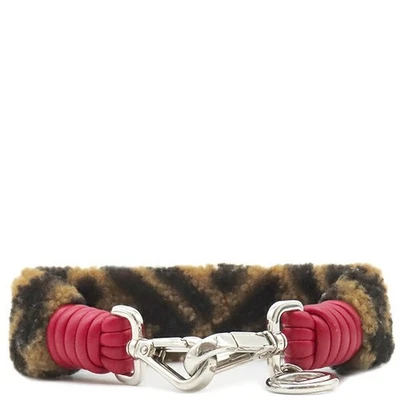 Correa para el hombro FENDI correa para tu cinturón FF Zucca marrón rojo auténtico Foto 1 de 4