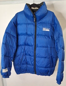 First Down Men's Size XL Blue/Black Reversible Puffer Duck Down Jacket - Picture 1 of 7