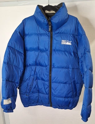 First Down Men's Size XL Blue/Black Reversible Puffer Duck Down Jacket - Image 1 of 4
