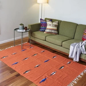 Mexican Yoga Rug: Thunderbird Orange - Bild 1 von 6