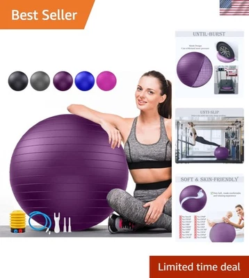 Silla de pelota de ejercicio anti-explosiones soporta 2200 libras, perfecta para fitness y embarazo Foto 1 de 4