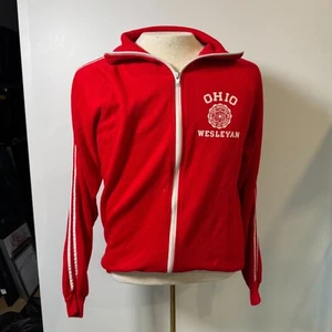 Vintage Jacke Herren L Ohio Wesleyan University Trainingsjacke Sweatshirt Warmup 80er - Bild 1 von 6