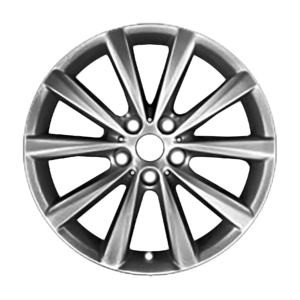 18x8 10 Spoke Refurbished Front Aluminum Wheel Painted Bright Silver 560-86272 - Image 1 of 1